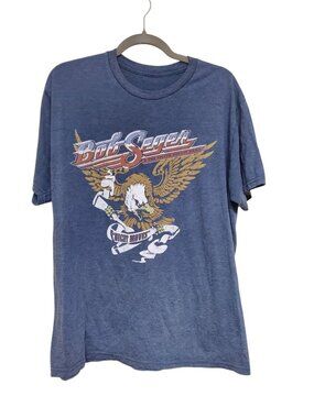 Bob Seger & The Silver Bullet Band Night Moves 2016 Distressed Band Tee Adult XL
